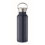 Gourde étanche en acier recyclé avec bouchon et poignée 500ml couleur bleu marine