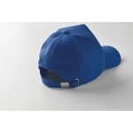 Casquette baseball 5 panneaux en polyester RPET taille 7 1/4 210 g/m2 couleur bleu roi