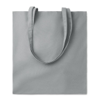Sac en coton bio coloré avec poignées longues 180 g/m2 couleur gris