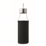 Gourde en verre avec couvercle anti-fuite, poignée et capuchon 500ml couleur transparent sixième vue
