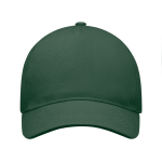 Casquette de baseball en sergé de coton épais taille 7 1/4 260 g/m2 couleur vert foncé