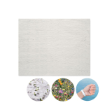 Feuille de 10 bracelets en papier recyclé 19 mm avec graines de fleurs couleur blanc deuxième vue