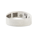 Feuille de 10 bracelets en papier recyclé 19 mm avec graines de fleurs couleur blanc