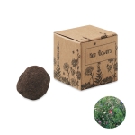 Kit de culture de graines de fleurs d´abeilles présenté dans une boîte couleur beige
