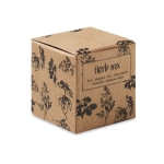 Kit promotionnel de culture de graines d´herbes aromatiques couleur beige