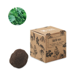 Kit promotionnel de culture de graines d´herbes aromatiques couleur beige vue avec zone d'impression