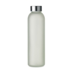 Bouteille en verre floquée du logo avec sangle de transport 500ml couleur blanc transparent sixième vue