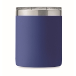 Tasse en acier inoxydable recyclé étanche avec couvercle 300ml couleur bleu sixième vue