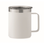 Tasse en acier inoxydable recyclé étanche avec couvercle 300ml couleur blanc