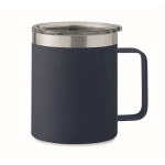 Tasse en acier inoxydable recyclé étanche avec couvercle 300ml couleur bleu marine