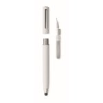 Stylo avec stylet et kit de nettoyage pour écouteurs encre bleue couleur blanc septième vue