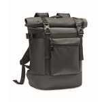 Sac à dos en toile avec fermeture à enroulement et rembourrage couleur noir