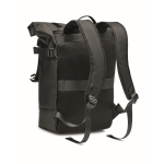 Sac à dos en toile avec fermeture à enroulement et rembourrage couleur noir deuxième vue