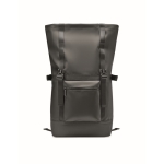 Sac à dos en toile avec fermeture à enroulement et rembourrage couleur noir dixième vue