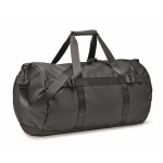 Sac de voyage personnalisé en toile avec fond, poignées et sangle couleur noir