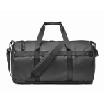 Sac de voyage personnalisé en toile avec fond, poignées et sangle couleur noir quatrième vue