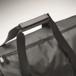 Sac de voyage personnalisé en toile avec fond, poignées et sangle couleur noir septième vue photographique