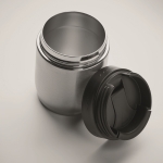 Gourde thermos en inox avec gobelet et couvercle rabattable 500ml couleur argenté mat quatrième vue photographique
