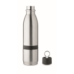 Gourde thermos en inox avec gobelet et couvercle rabattable 500ml couleur argenté mat septième vue