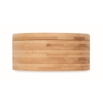 Salière et poivrière en bambou avec couvercle tournant et cuillère couleur bois huitième vue