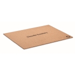 Set de table en liège personnalisable 40x30 cm avec détail sur le coin couleur beige vue principale
