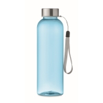 Gourde anti-fuite en tritan translucide avec couvercle et sangle 500ml couleur bleu transparent quatrième vue
