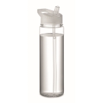 Gourde imprimée en tritan anti-fuite avec paille pour le sport 650ml couleur transparent deuxième vue