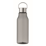 Gourde avec logo en tritan avec couvercle et poignée en acier 800ml couleur gris transparent troisième vue