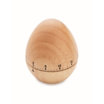Minuteur de cuisine personnalisé original en bois en forme d´œuf couleur bois