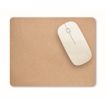 Tapis de souris personnalisé en papier recyclé avec base antidérapante couleur beige quatrième vue