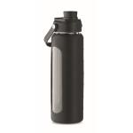 Gourde en verre avec manchon en silicone, couvercle et poignée 750ml couleur noir