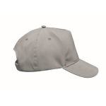 Casquette de baseball en polyester 190T réfléchissant taille 7 1/4 couleur argenté mat cinquième vue