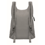 Sac à dos de sport pliable réfléchissant avec poignées amovibles couleur argenté mat troisième vue