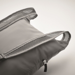 Sac à dos de sport pliable réfléchissant avec poignées amovibles couleur argenté mat septième vue photographique