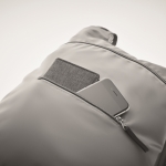 Sac à dos de sport pliable réfléchissant avec poignées amovibles couleur argenté mat vue thématique photographique