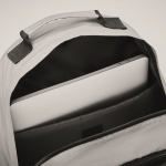 Sac à dos en polyester réfléchissant rembourré pour ordinateur de 15´´ couleur argenté mat quatrième vue photographique