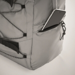 Sac à dos en polyester réfléchissant rembourré pour ordinateur de 15´´ couleur argenté mat sixième vue photographique