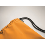 Sac à dos en polyester RPET avec cordon épais et poche zippée cinquième vue photographique