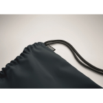 Sac à dos en polyester RPET avec cordon épais et poche zippée cinquième vue photographique