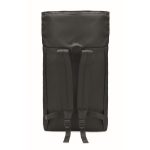 Sac à dos avec fermeture roll top et dossier rembourré polyester RPET couleur noir huitième vue