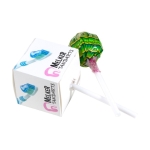 Sucette Chupa Chups de différents parfums dans packaging cubique 10g couleur blanc