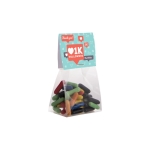 Sachet de dragées à la réglisse avec en-tête personnalisable 50g couleur transparent