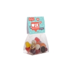 Sachet de mix de bonbons gélifiés avec en-tête personnalisable 50g couleur transparent