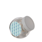 Petit bocal de bonbons à la menthe Wilhelmina ronds avec logo 200ml couleur blanc vue principale