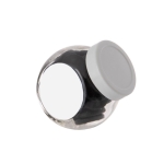 Petit bocal avec des réglisses en forme de pièce de monnaie 200ml couleur blanc deuxième vue