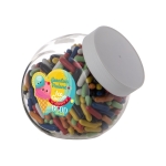 Bocal moyen promotionnel d´assortiment de réglisses 900ml couleur blanc