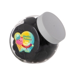 Bocal de taille moyenne avec des reglisses en forme de pièces 900ml couleur blanc