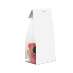 Sachet de bonbons personnalisé gélifiés avec un carton pour impression 100g couleur transparent deuxième vue