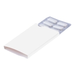 Paquet de chewing-gums saveur menthe verte sans sucre avec logo 12 pcs couleur blanc deuxième vue