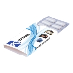 Paquet de chewing-gums saveur menthe verte sans sucre avec logo 12 pcs couleur blanc